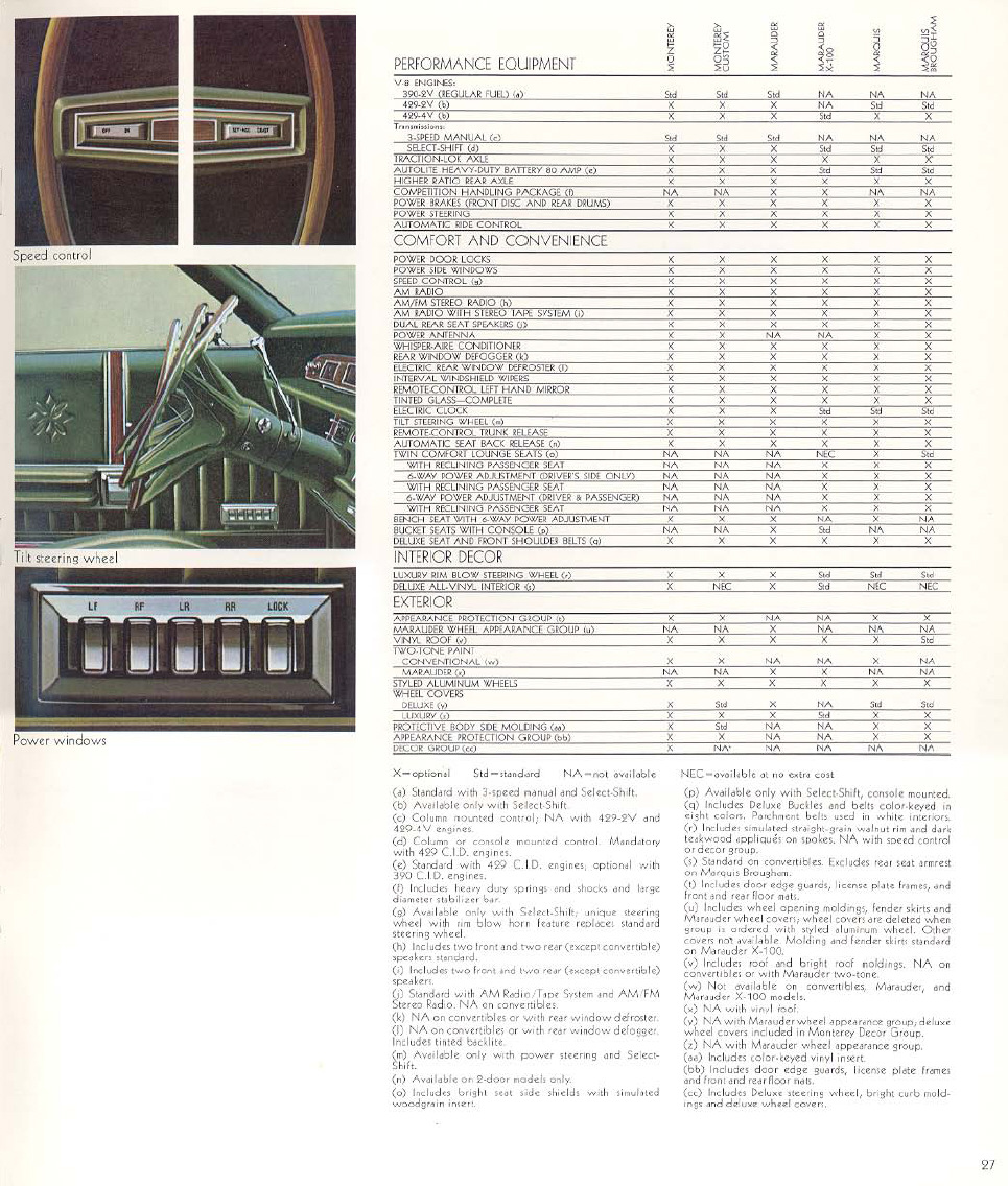 1970 Mercury Brochure Page 14
